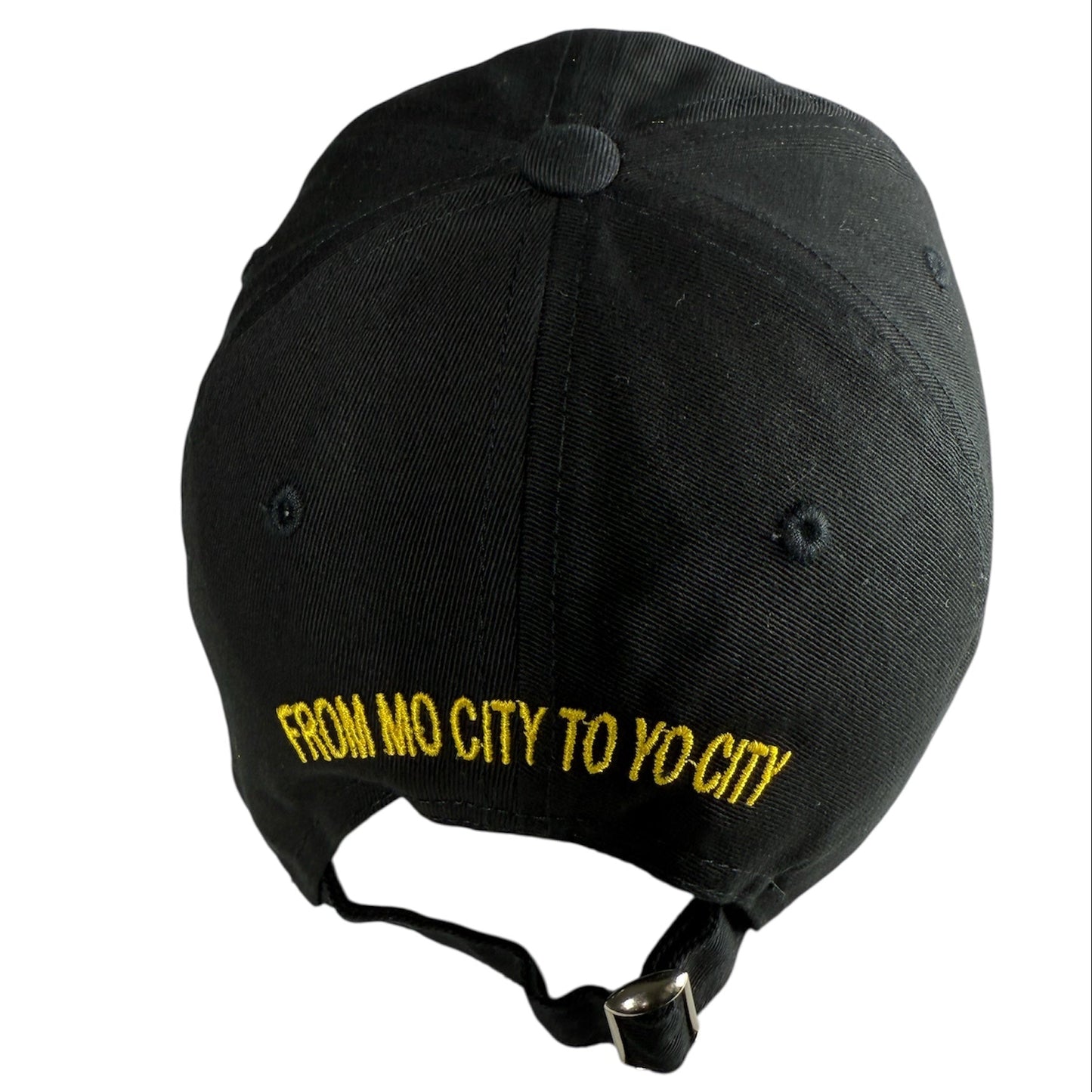 BLACK COTTON BUCKLE STRAP HAT