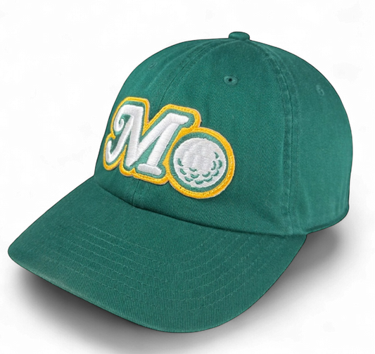 GREEN COTTON BUCKLE STRAP HAT