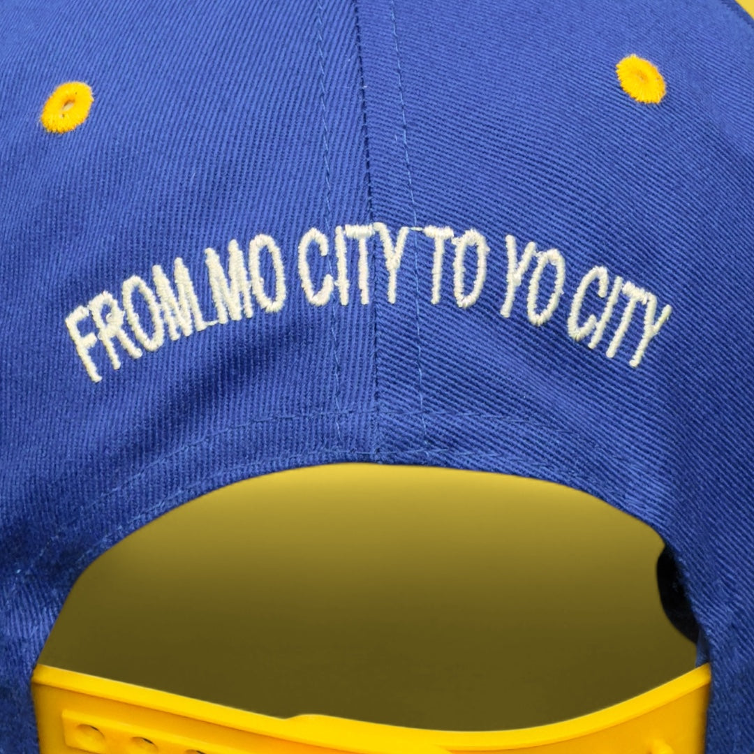 BLUE/GOLD 6 PANEL FLAT BILL