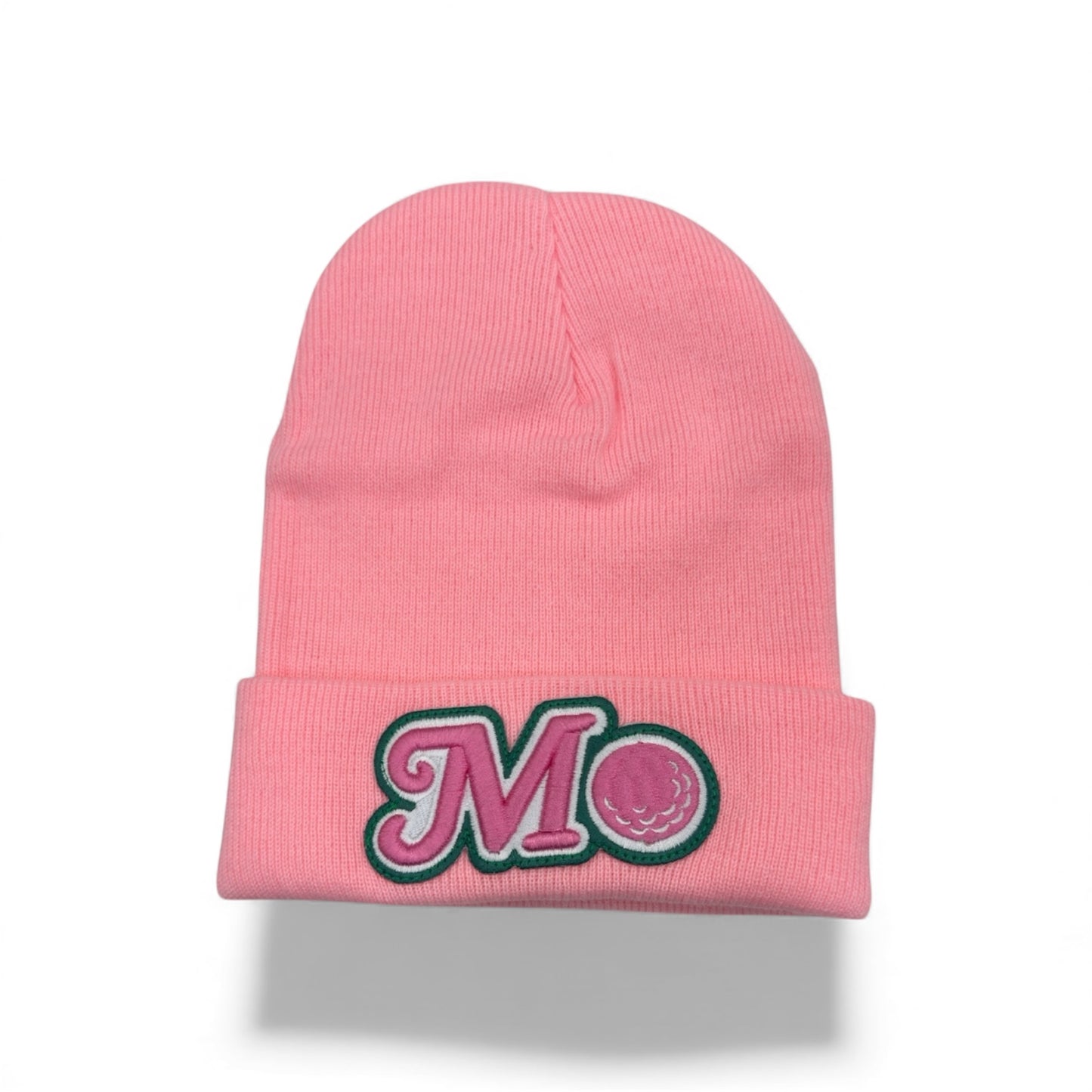 PINK BEANIE - PINK/GREEN LOGO