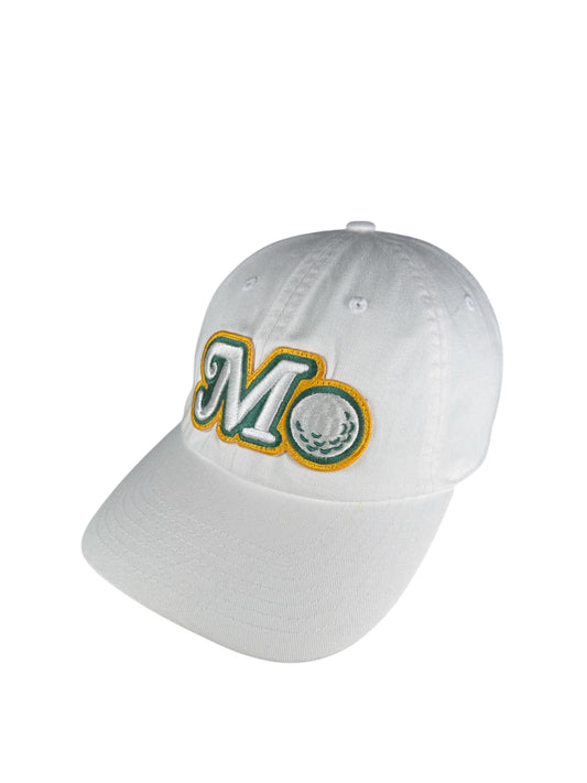 WHITE COTTON BUCKLE STRAP HAT