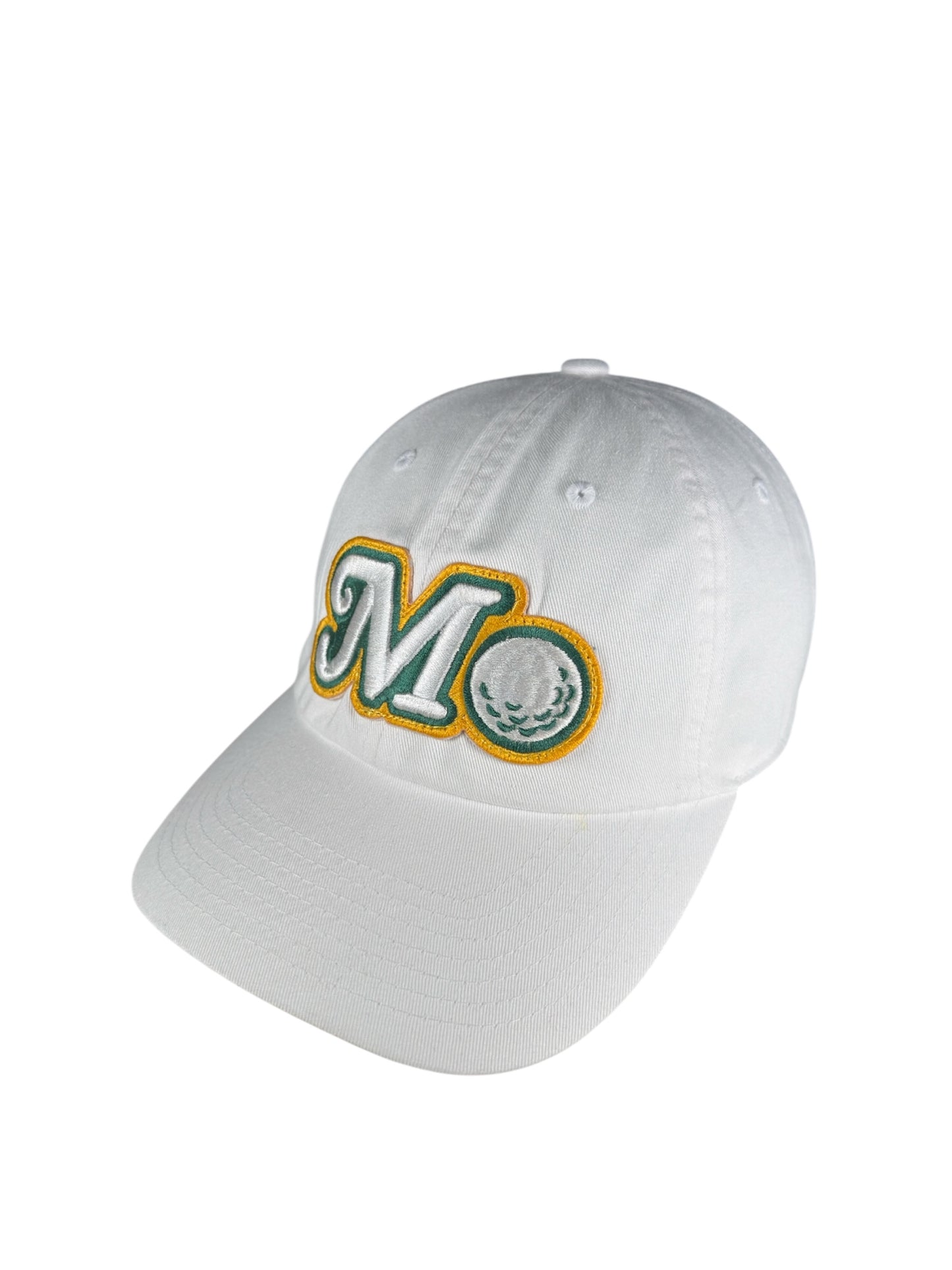 WHITE COTTON BUCKLE STRAP HAT