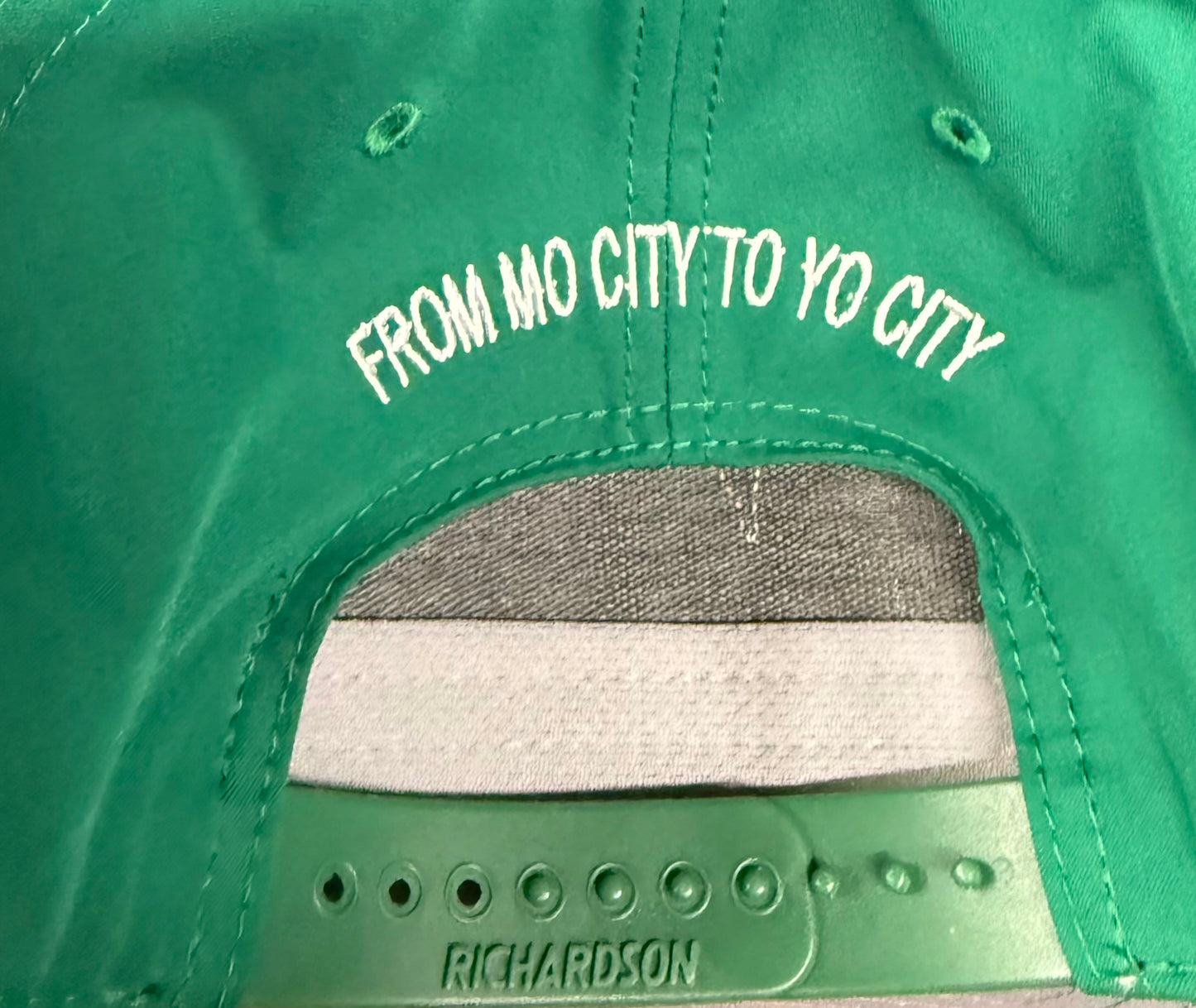 GREEN 5-PANEL POLYESTER ROPE HAT