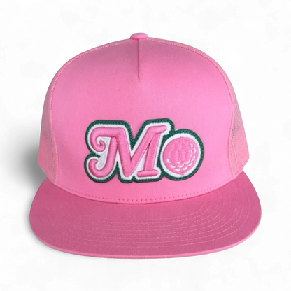 PINK MESH HAT - GREEN, WHITE, PINK LOGO