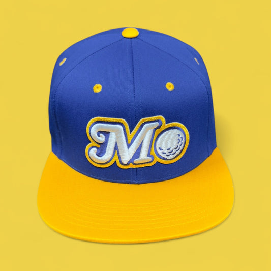 BLUE/GOLD 6 PANEL FLAT BILL