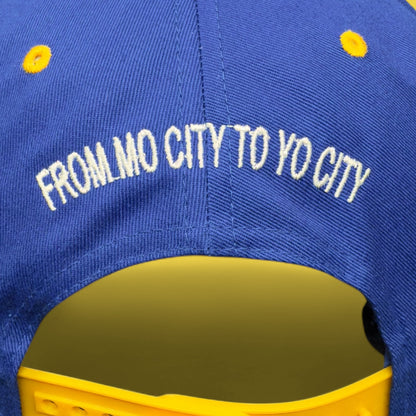 BLUE/GOLD 6 PANEL FLAT BILL