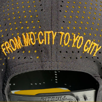 BLACK AND GOLD ROPE HAT